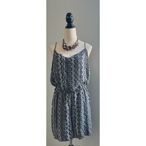 Joe Boxer Black and White Mixed Design Spaghetti Strap Pockets Jumper Shorts‎ 3X